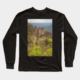 Three Sisters & Ferns ... Portrait View Long Sleeve T-Shirt